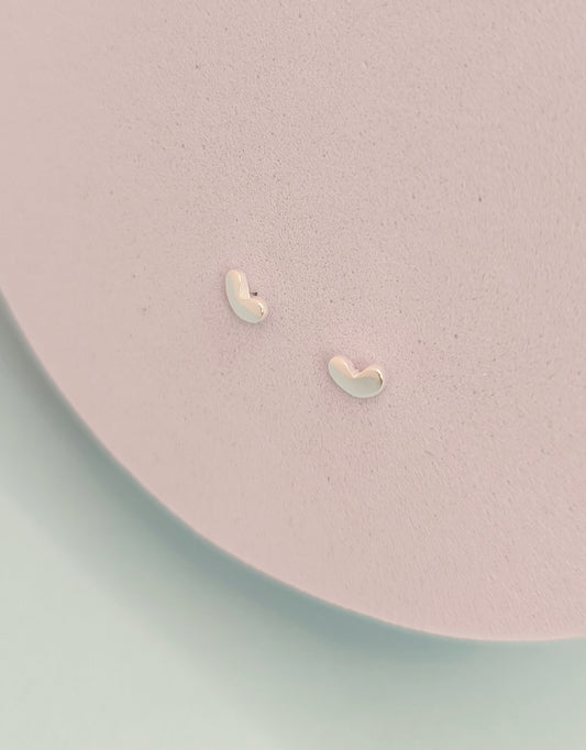 Mini Heart Stud Earrings – 925 Sterling Silver