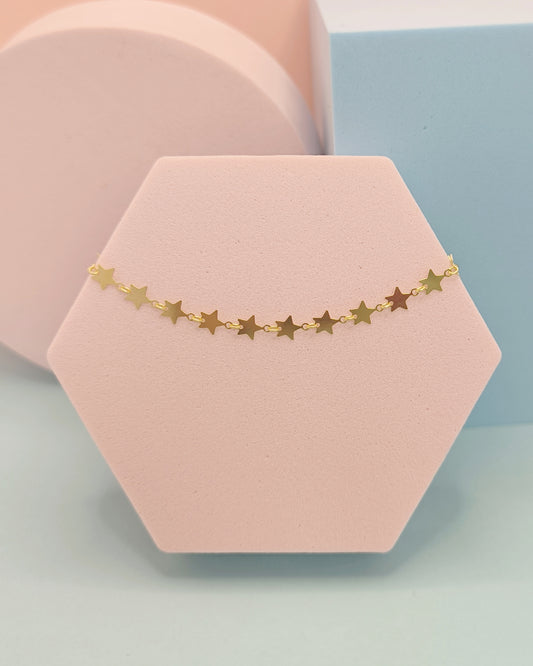 Little Stars Chain Bracelet - Gold Plated 925 Sterling Silver