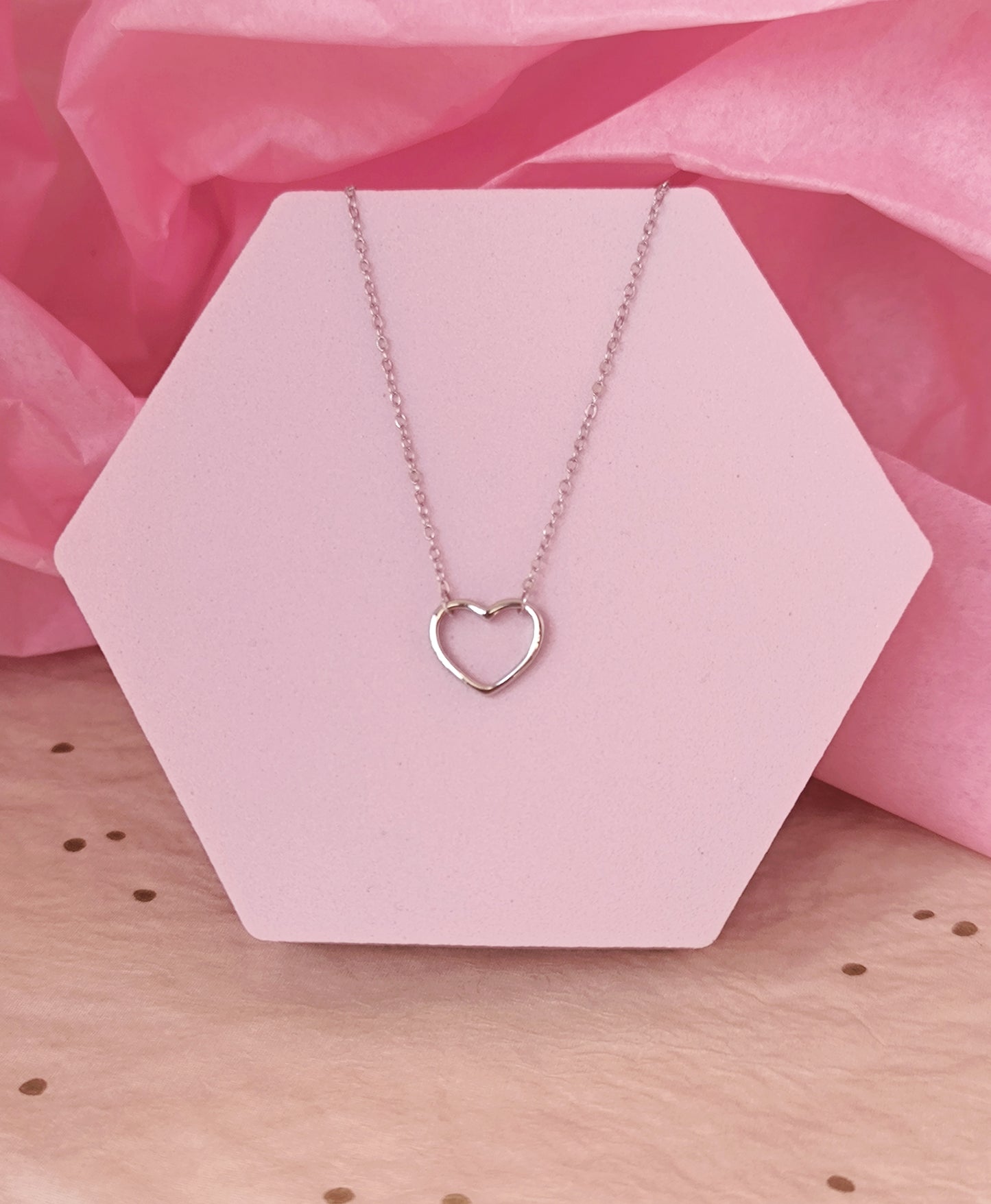 Open Heart Necklace – 925 Sterling Silver