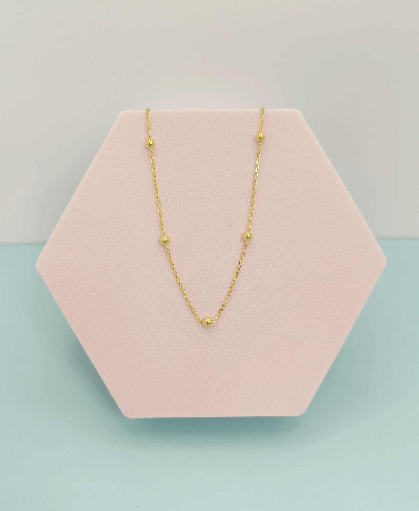 Minimalist Orbit Bead Choker Necklace - 925 Sterling Silver