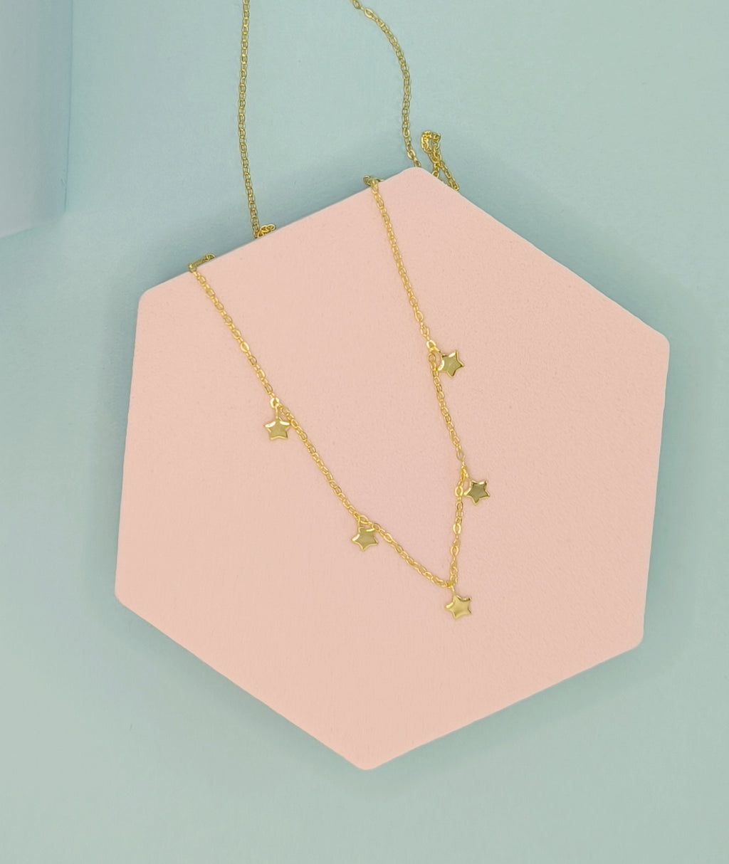 Celeste Star Chain Necklace – 925 Sterling Silver. M004