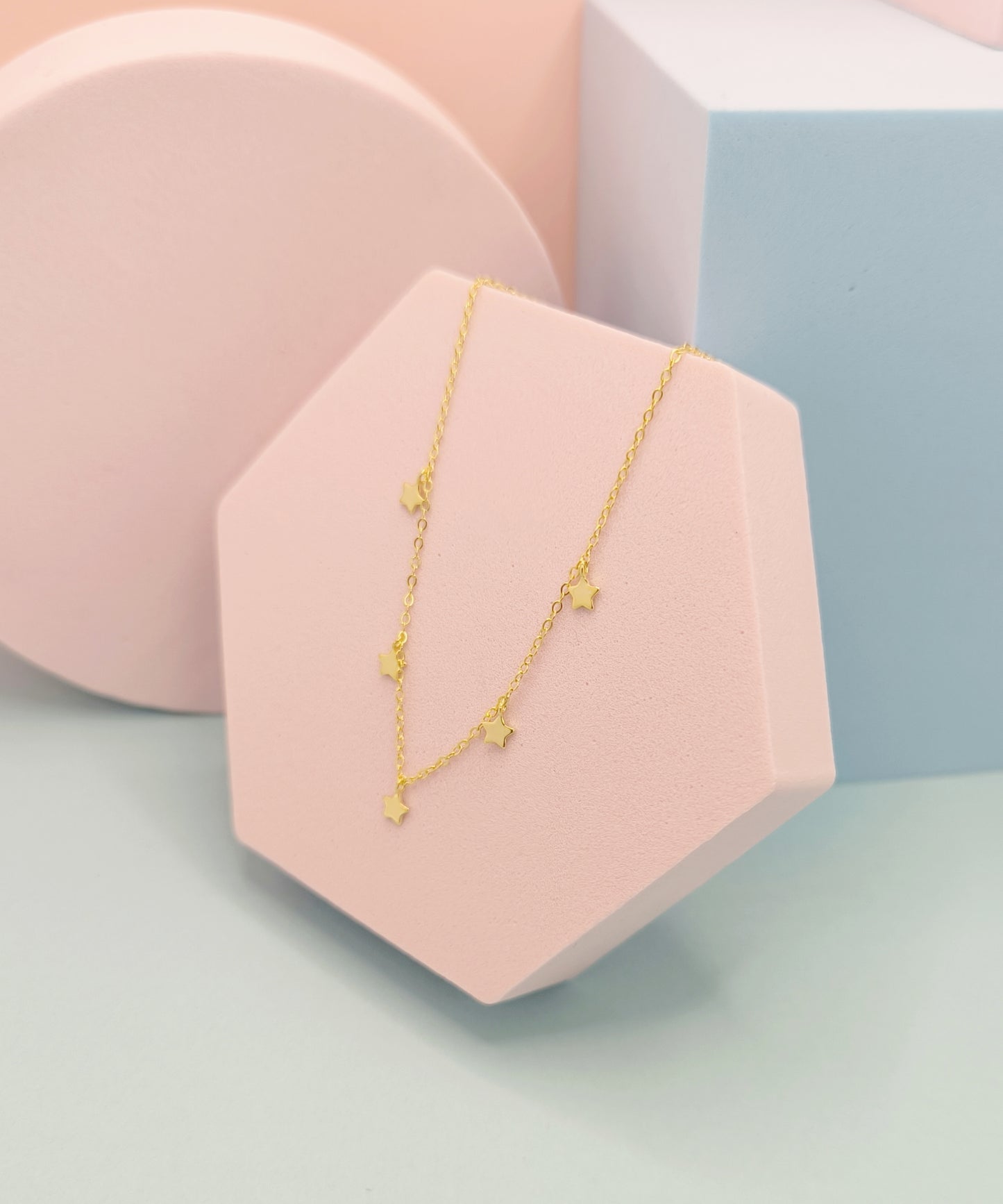 Celeste Star Chain Necklace – 925 Sterling Silver