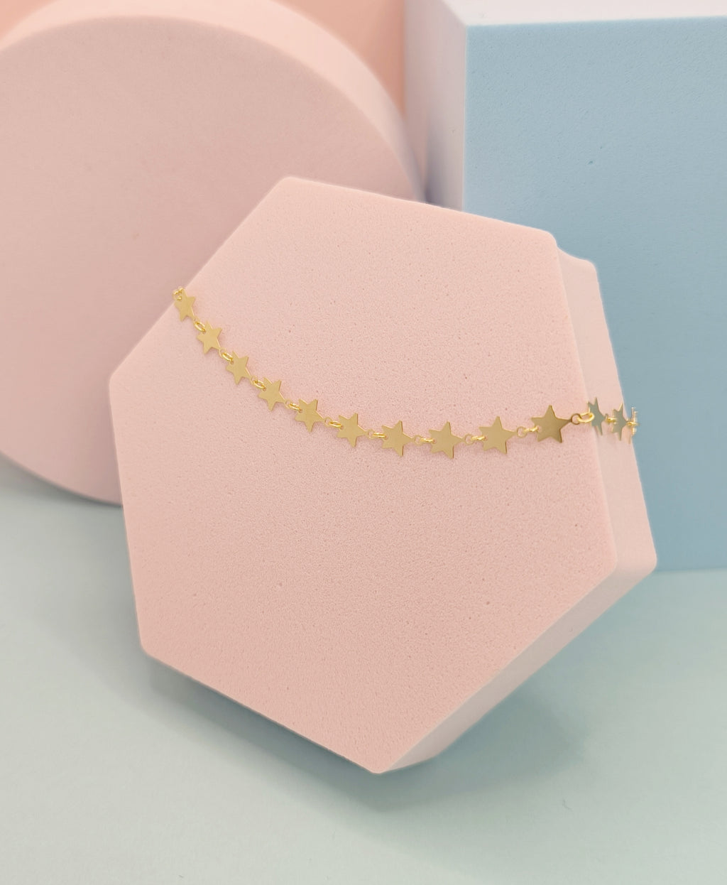 Little Stars Chain Bracelet - Gold Plated 925 Sterling Silver. L008