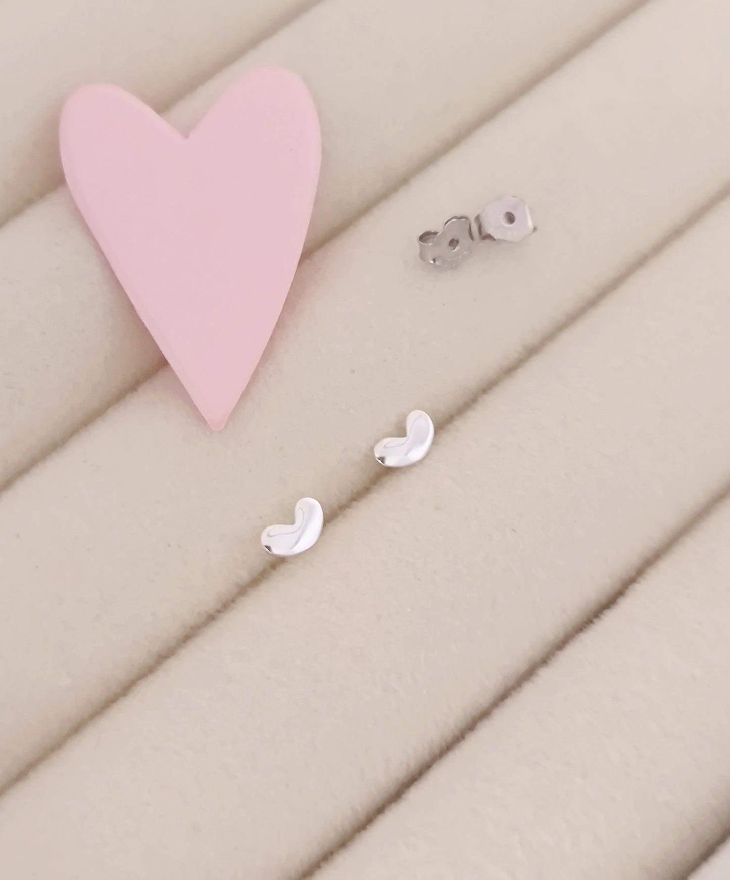 Mini Heart Stud Earrings – 925 Sterling Silver