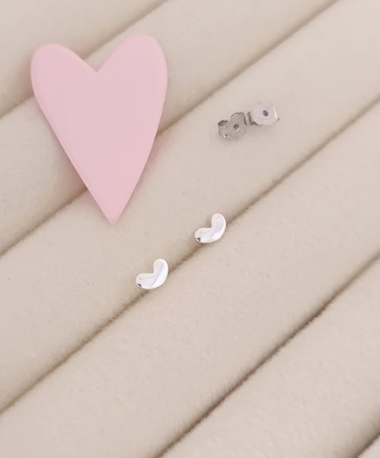Mini Heart Stud Earrings – 925 Sterling Silver