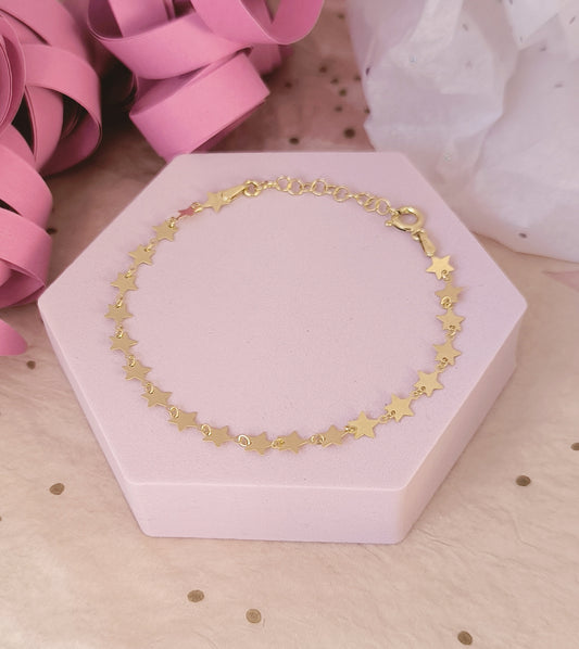 Little Stars Chain Bracelet - Gold Plated 925 Sterling Silver