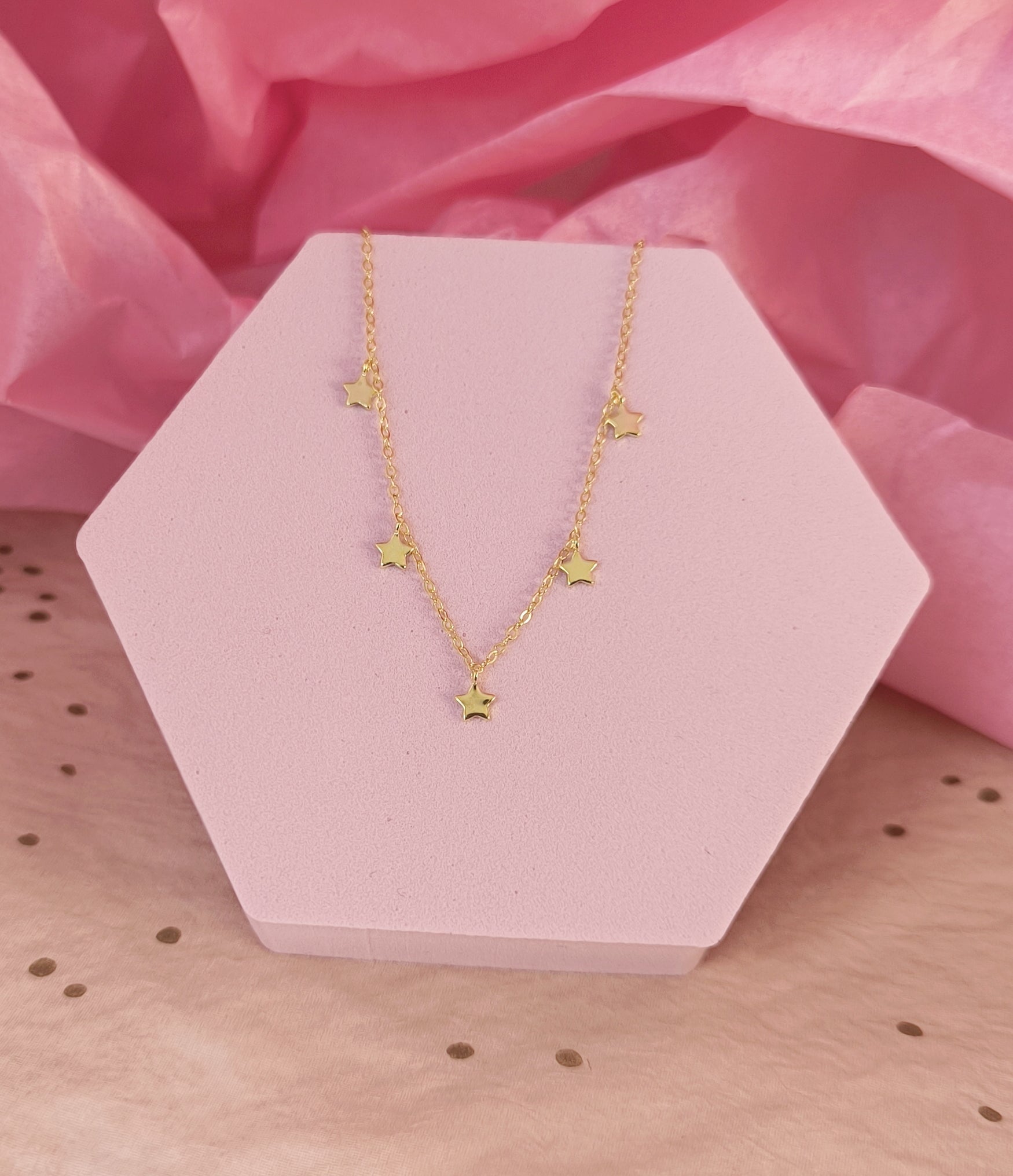 Celeste Star Chain Necklace – 925 Sterling Silver. M004