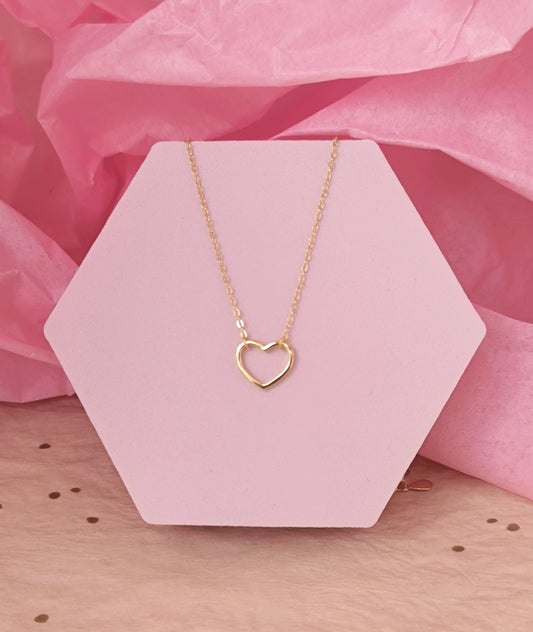 Open Heart Necklace – 925 Sterling Silver