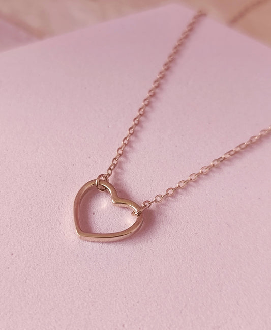 Open Heart Necklace – 925 Sterling Silver