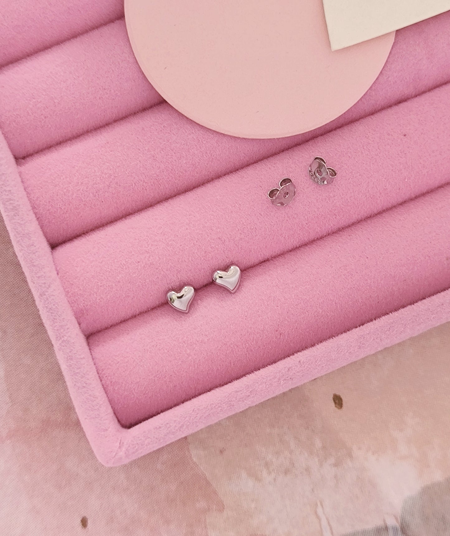 Tiny Heart Stud Earrings – Gold Plated 925 Sterling Silver
