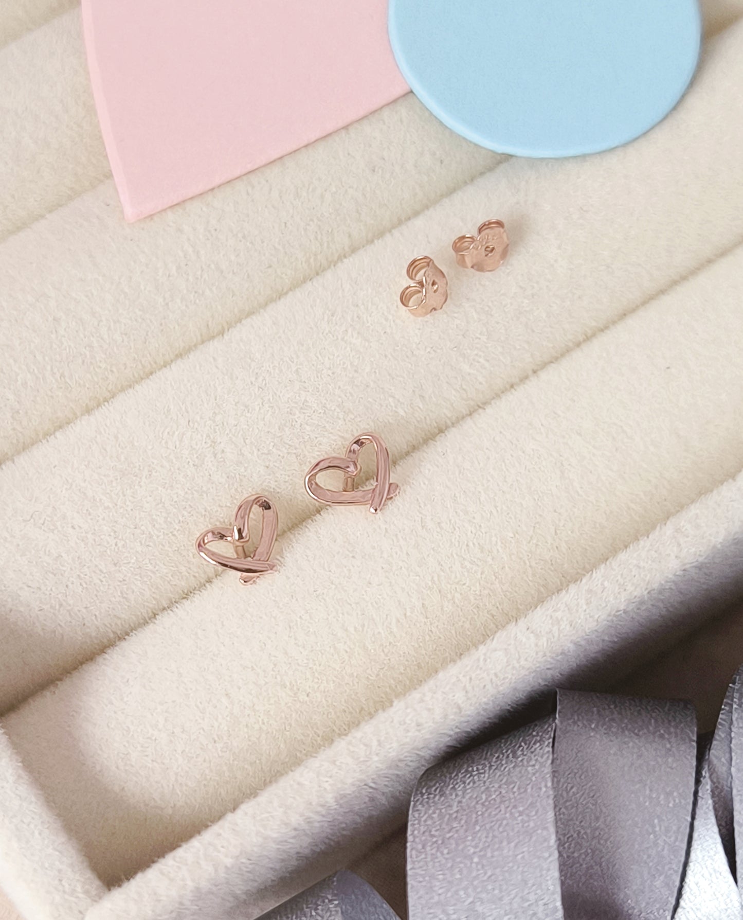 Open Heart Stud Earrings – 925 Sterling Silver
