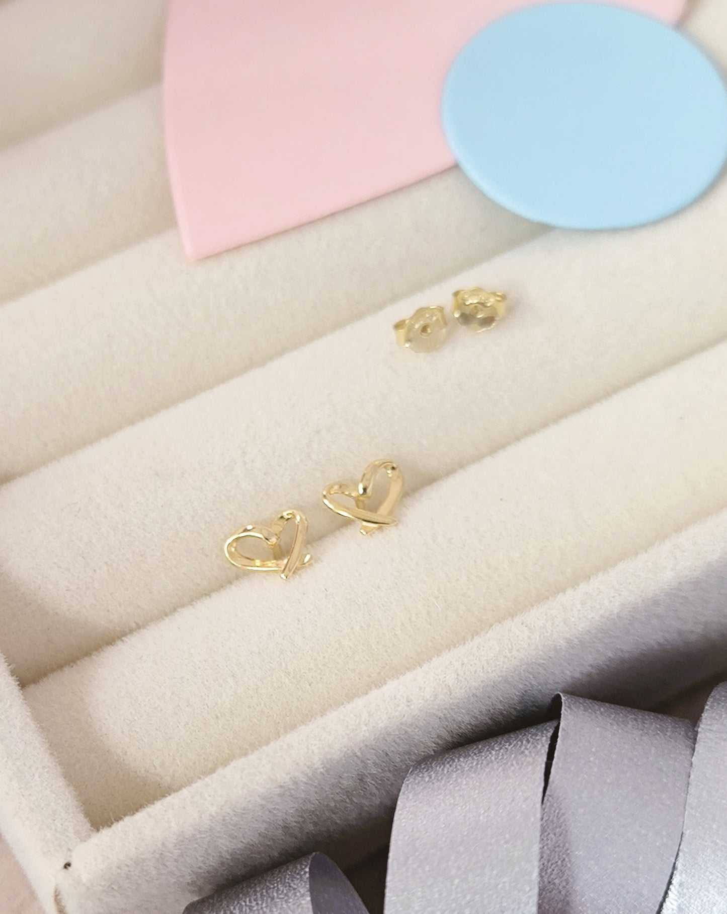 Open Heart Stud Earrings – 925 Sterling Silver
