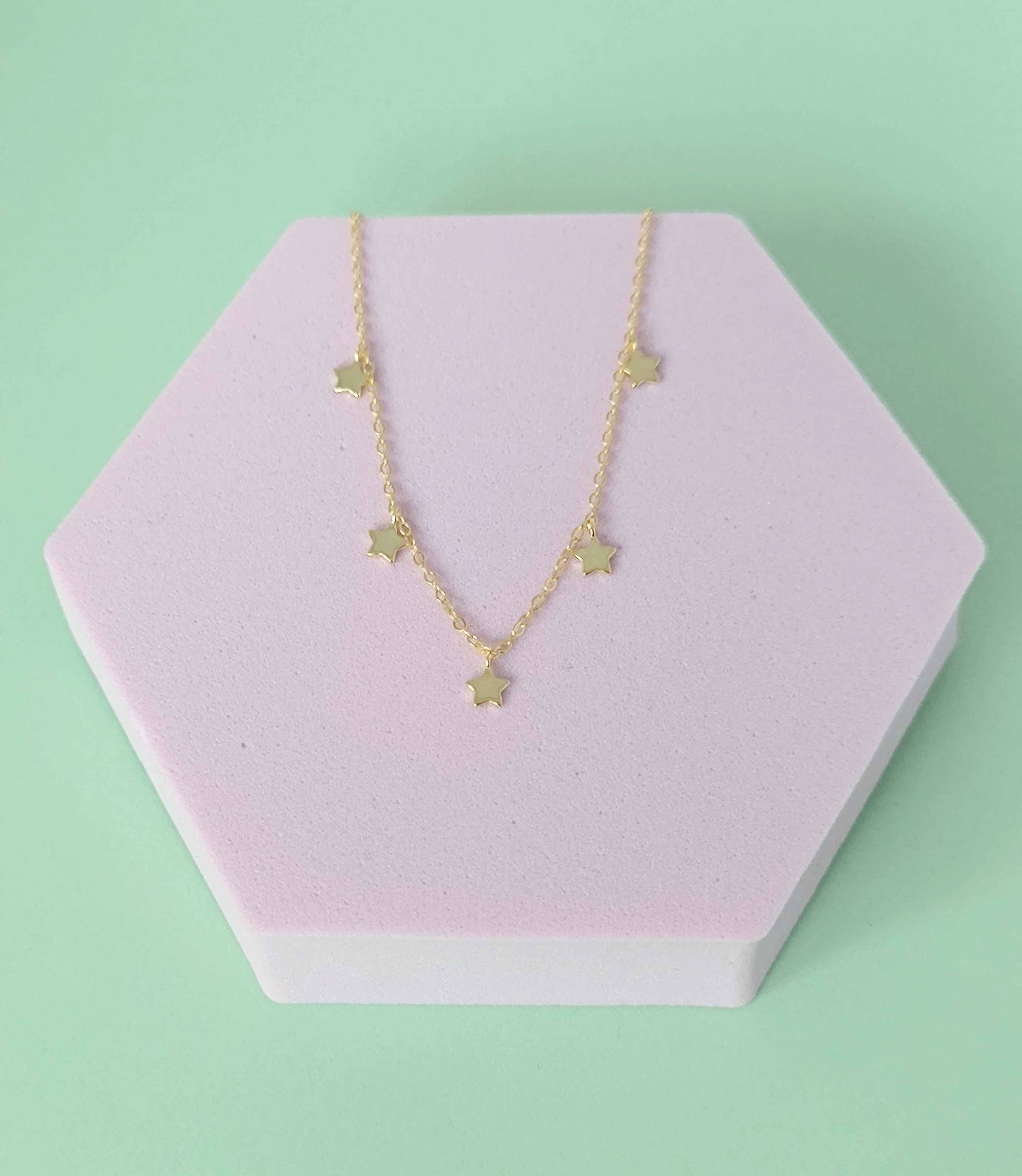 Celeste Star Chain Necklace – 925 Sterling Silver. M004