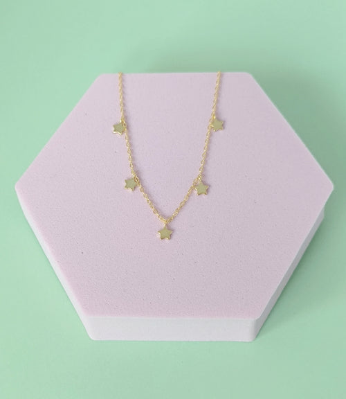 Celeste Star Chain Necklace – 925 Sterling Silver. M004
