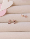 925 Sterling Silver Cat Stud Earrings. TY003